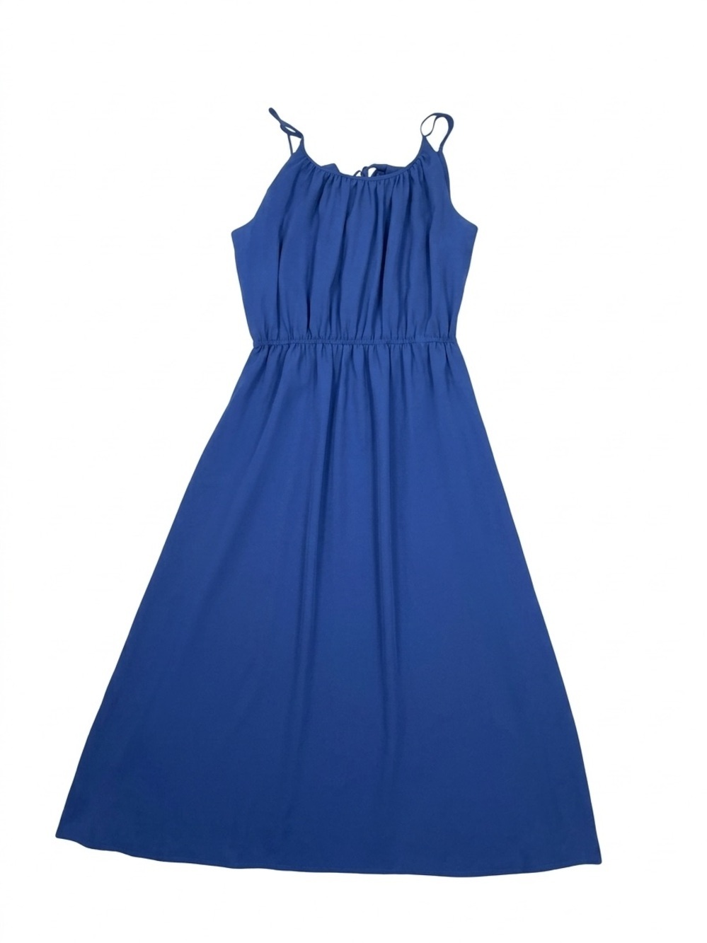 Theory Blue Ruffle Maxi Dress - Picture 3 of 9